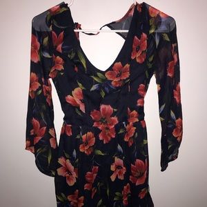 HOLLISTER open back floral dress